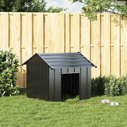 Kutyaház tetővel 85x107x81 cm horganyzott acél