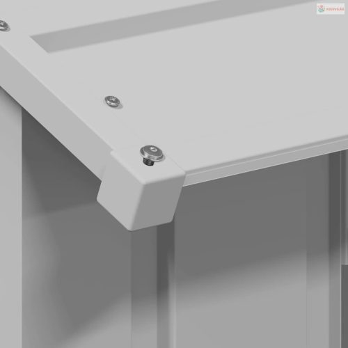 Kutyaház tetővel 83x130x85 cm horganyzott acél