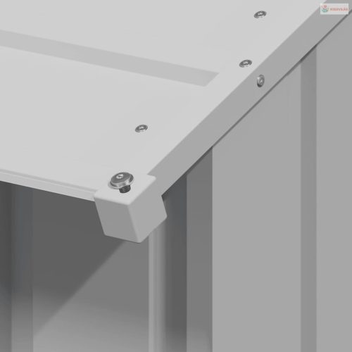 Kutyaház tetővel 131x101x102 cm horganyzott acél