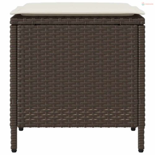 4 részes barna polyrattan kerti ülőgarnitúra párnákkal