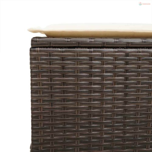 4 részes barna polyrattan kerti ülőgarnitúra párnákkal