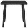 Téglalap fekete polyrattan kerti dohányzóasztal 40x40x37 cm