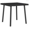 Téglalap fekete polyrattan kerti dohányzóasztal 40x40x37 cm