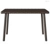 Téglalap barna polyrattan kerti dohányzóasztal 60x40x37cm
