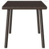 Téglalap barna polyrattan kerti dohányzóasztal 60x40x37cm