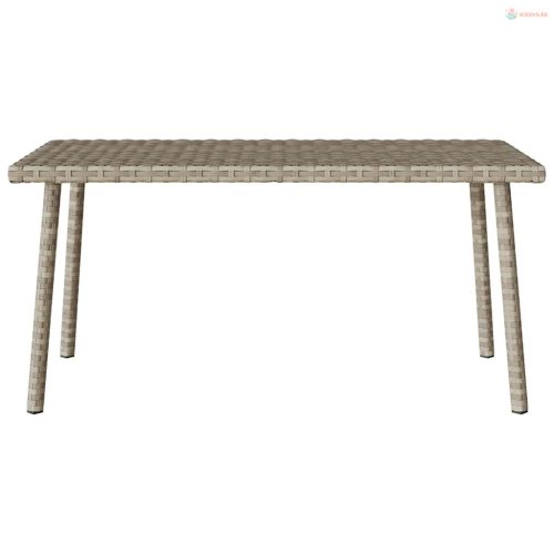 Téglalap polyrattan kerti dohányzóasztal 80x40x37cm