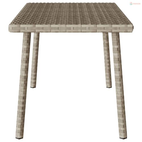 Téglalap polyrattan kerti dohányzóasztal 80x40x37cm
