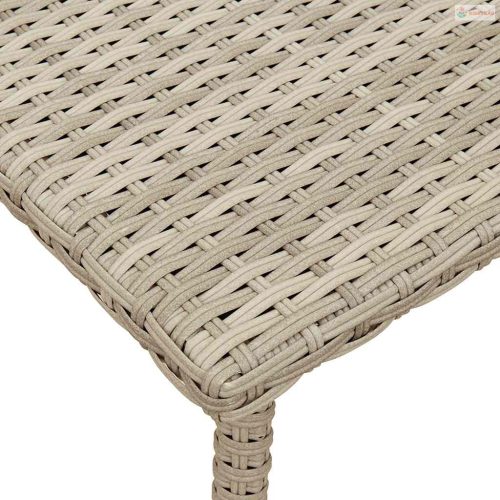Téglalap polyrattan kerti dohányzóasztal 80x40x37cm