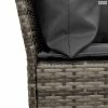 4 részes szürke polyrattan kerti étkezőszett párnával