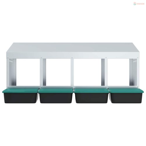 4 rekeszes, falra szerelhető, horganyzott acél csirkefészkelőláda