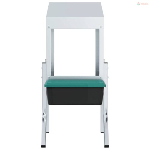 Horganyzott acél csirkefészkelőláda 1 rekesszel, lábakkal