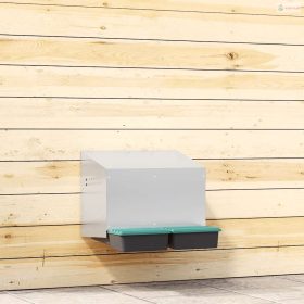   2 rekeszes, falra szerelhető, horganyzott acél csirkefészkelőláda