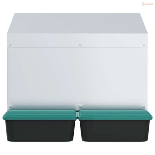 2 rekeszes, falra szerelhető, horganyzott acél csirkefészkelőláda