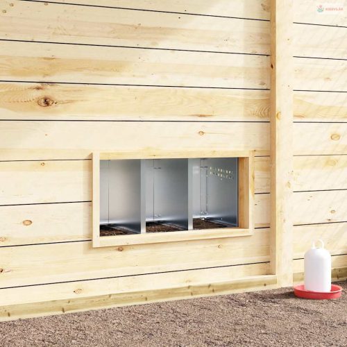 3 rekeszes, falra szerelhető, horganyzott acél csirkefészkelőláda