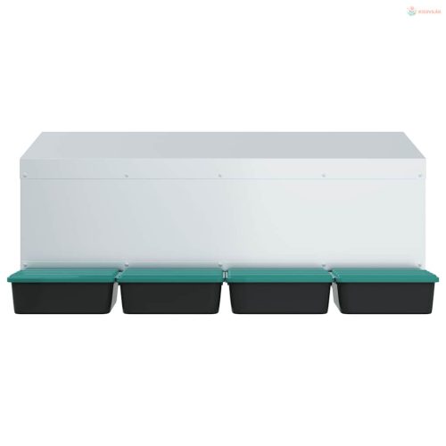 4 rekeszes, falra szerelhető, horganyzott acél csirkefészkelőláda