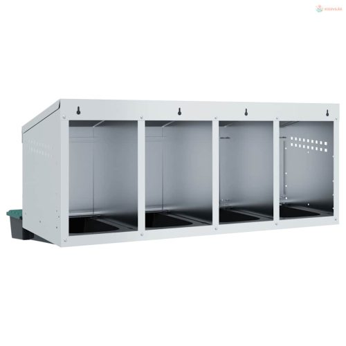 4 rekeszes, falra szerelhető, horganyzott acél csirkefészkelőláda