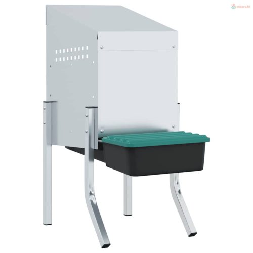 Horganyzott acél csirkefészkelőláda 1 rekesszel, lábakkal