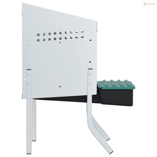 Horganyzott acél csirkefészkelőláda 1 rekesszel, lábakkal