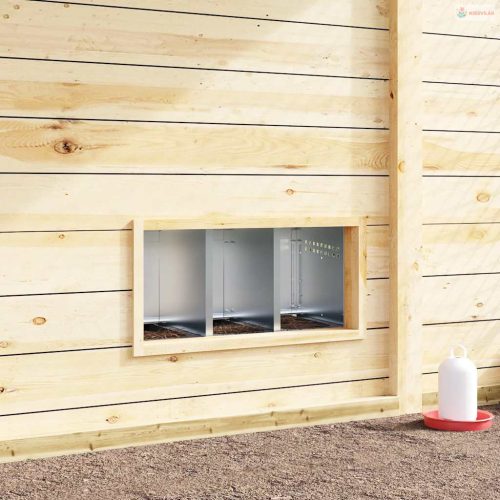 3 rekeszes horganyzott acél csirkefészkelőláda lábakkal