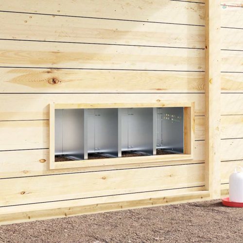 4 rekeszes horganyzott acél csirkefészkelőláda lábakkal