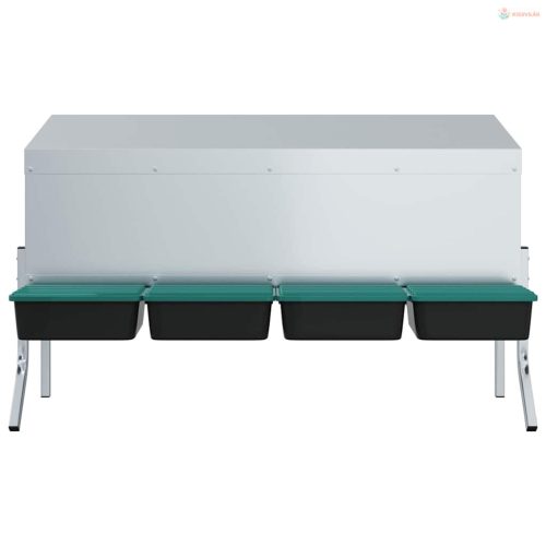 4 rekeszes horganyzott acél csirkefészkelőláda lábakkal