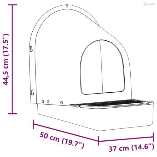 4 db falra szerelhető sötétzöld műanyag csirkefészkelőláda