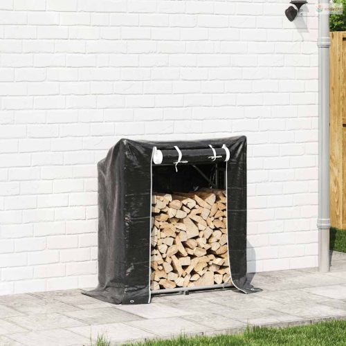 Tűzifa állvány esővédővel 100,5x40,5x110,5 cm horganyzott acél