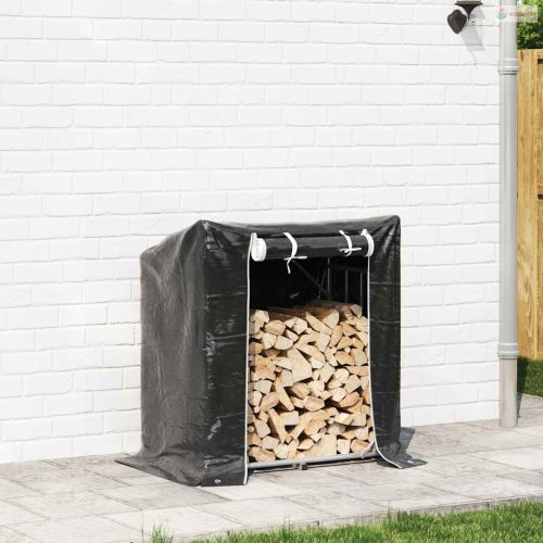 Tűzifa állvány esővédővel 101x61x110,5 cm horganyzott acél