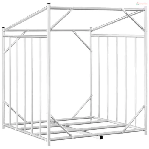 Tűzifa állvány esővédővel 100,5x80,5x110,5 cm horganyzott acél