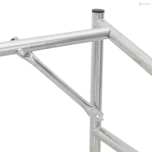 Tűzifa állvány esővédővel 100,5x100,5x110,5 cm horganyzott acél
