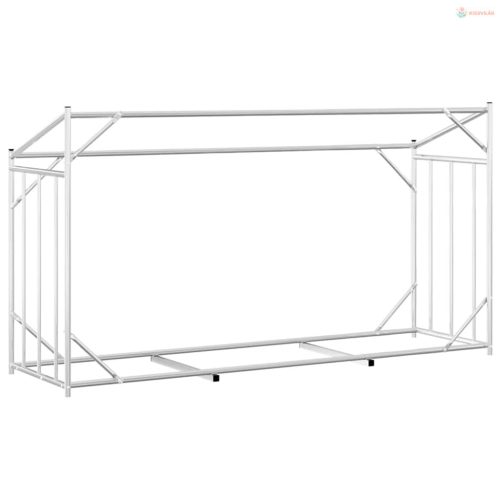 Tűzifa állvány esővédővel 200,5x60,5x110,5 cm horganyzott acél