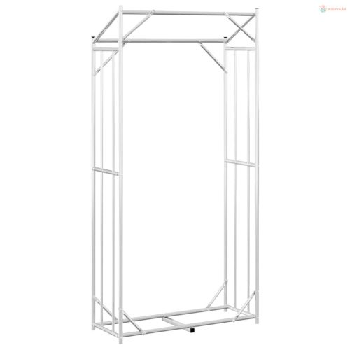 Tűzifa állvány esővédővel 100x40x200 cm Horganyzott acél