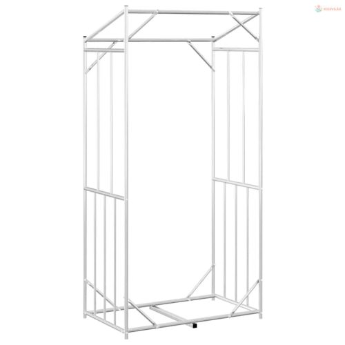 Tűzifa állvány esővédővel 100x60x200 cm horganyzott acél