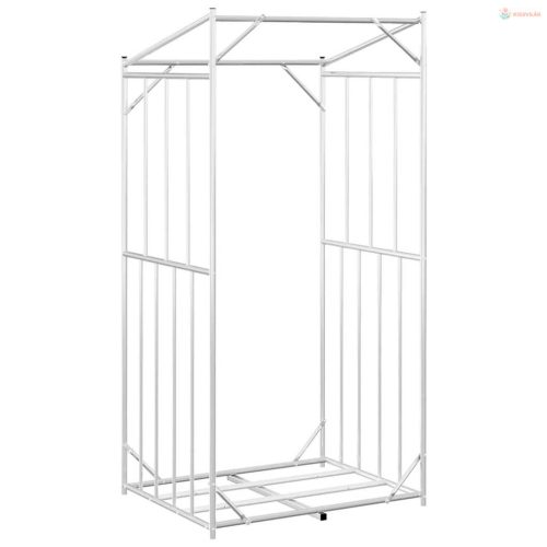 Tűzifa állvány esővédővel 100x80x200 cm horganyzott acél