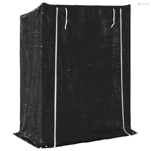 Tűzifa állvány esővédővel 150x80x200 cm horganyzott acél