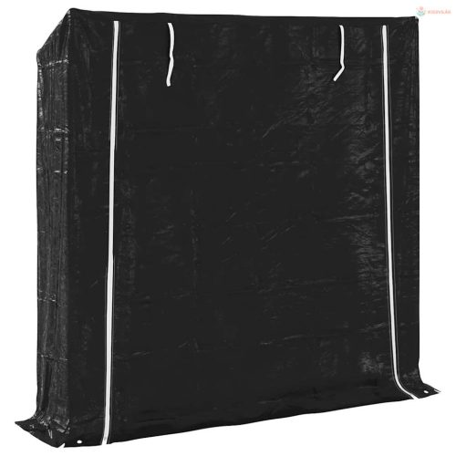 Tűzifa állvány esővédővel 200x40x200 cm horganyzott acél