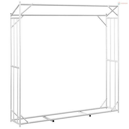 Tűzifa állvány esővédővel 200x40x200 cm horganyzott acél