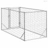 Kültéri kutyakennel ajtóval 2x1x1 m horganyzott acélból
