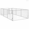 Kültéri kutyakennel ajtóval 2x4x1 m horganyzott acélból