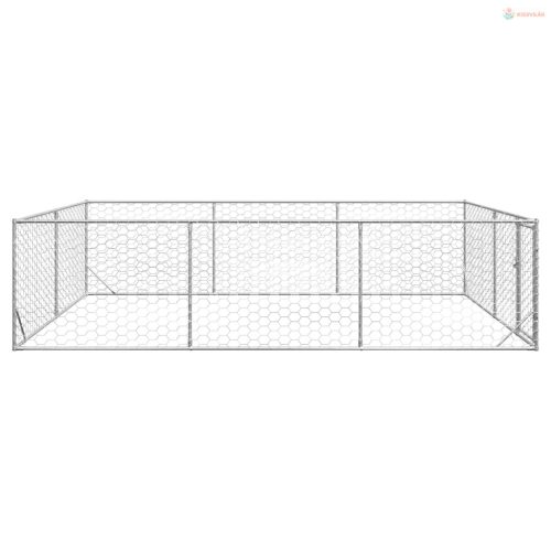 Kültéri kutyakennel ajtóval 3x4x1 m horganyzott acélból