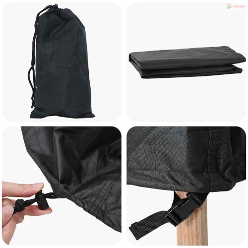 Bútor takaró Fekete 286 x 222 x 80 cm