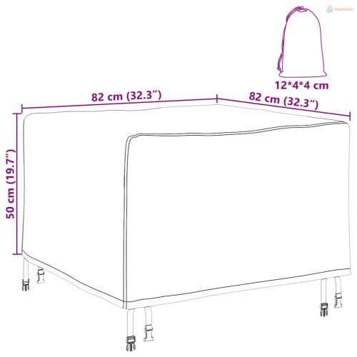 Bútor takaró Fekete 82 x 82 x 50 cm 420D Oxford Szövet