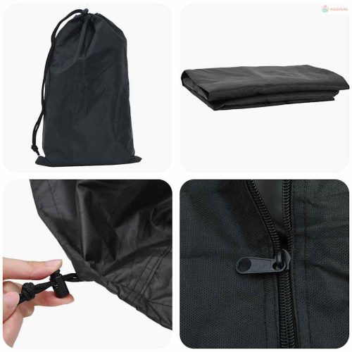 Tűzifatartó takaróponyva Egyszínű Fekete 210D Oxford Szövet