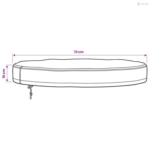 Kültéri Asztal Huzat Fekete 72 x 72 x 10 cm 210D Oxford Szövet