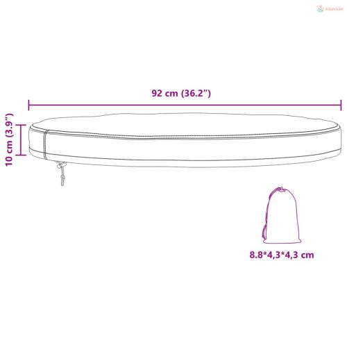 Kültéri Asztal Huzat Fekete 92 x 92 x 10 cm 420D Oxford Szövet