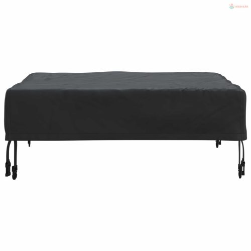 Asztal Fedő Egyszínű Fekete 82 x 82 x 15 cm szövet