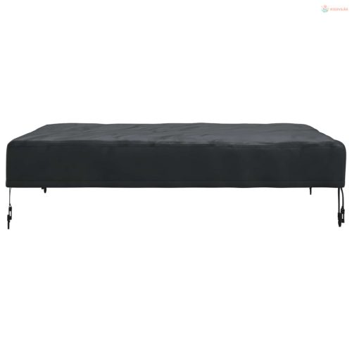 Asztal Fedő Egyszínű Fekete 102 x 102 x 15 cm szövet