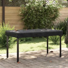 Asztal Fedő Egyszínű Fekete 122 x 72 x 15 cm szövet