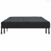 Asztal Fedő Egyszínű Fekete 202 x 92 x 15 cm szövet