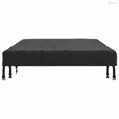 Asztal Fedő Egyszínű Fekete 202 x 102 x 15 cm szövet